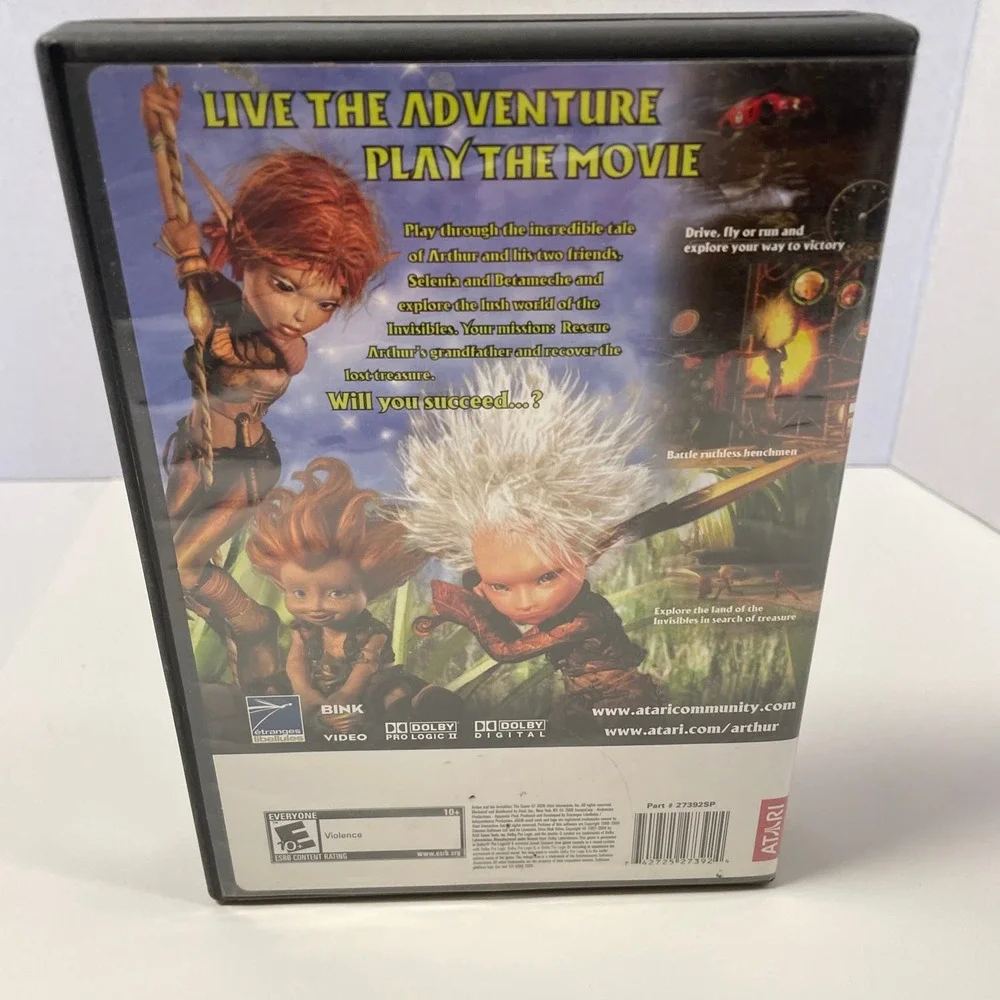 Arthur And The Invisibles The Game 27392SP PC DVD-ROM Atari w/Manual